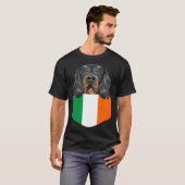 T-shirt Ireland Flag Gordon Setter Dog In Pocket (Devant entier)