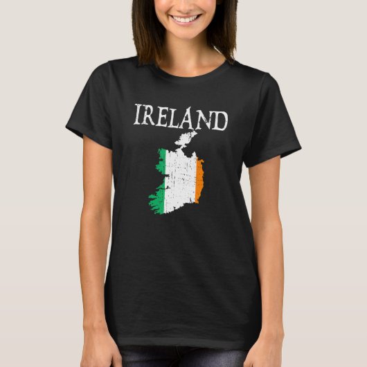 T-shirt Ireland map Ireland (Devant)