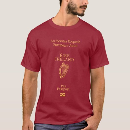 T-shirt Ireland passport cover (Devant)