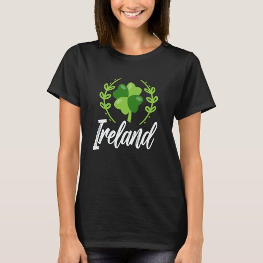 T-shirt Ireland Shamrock Gaelic Leprechaun Irish St Patric (Devant)