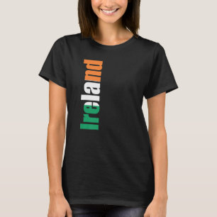 T-shirt Ireland with flag colors on the side of