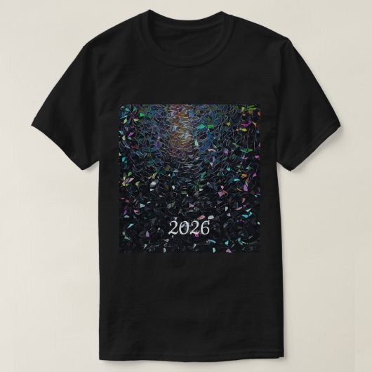 T-shirt Iridescent Abstract Stained Glass Pattern (Design devant)