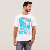 T-shirt Iridescente Optique Bleu (Devant entier)