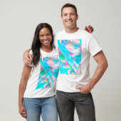 T-shirt Iridescente Optique Bleu (Unisexe)