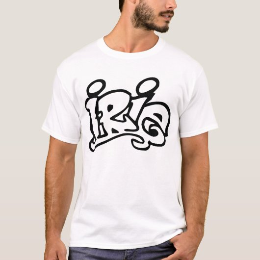 T-Shirt Irie, black, front print (Voorkant)