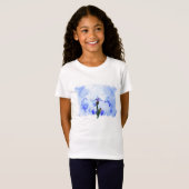 T-Shirt Iris barbu - Bleu et blanc (Devant entier)