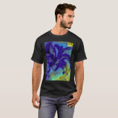 T-shirt Iris Bleu Abstrait (Devant entier)
