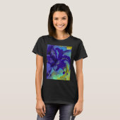 T-shirt Iris Bleu Abstrait (Devant entier)