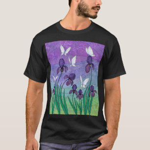 T-shirt iris et papillons