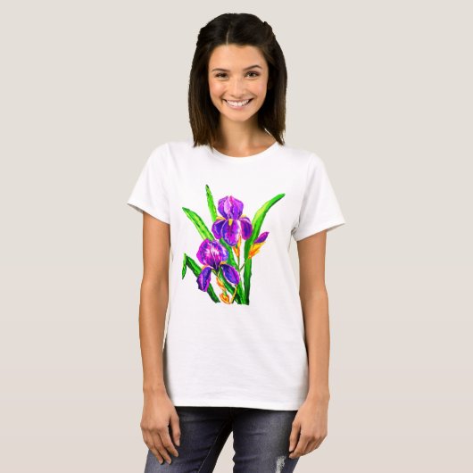 T-shirt Iris Fleurs (Devant entier)