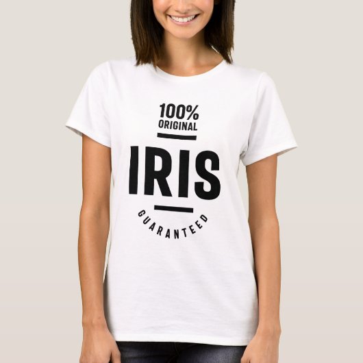 T-shirt Iris Nom Personnalisé Anniversaire Cadeau (Devant)