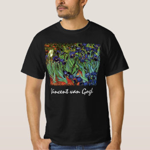 T-shirt Irises de Vincent van Gogh, Jardin Vintage