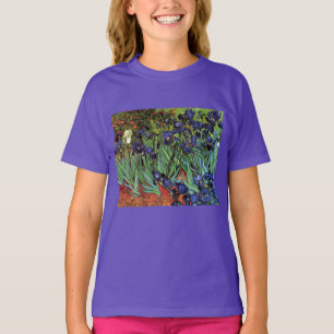 T-shirt Irises de Vincent van Gogh, Jardin Vintage