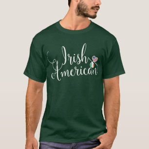 T-shirt Irish American Entwinted Hearts