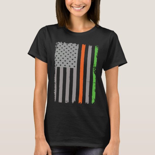 T-shirt Irish American Flag (Devant)