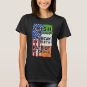T-shirt Irish American Flag Celtic Cross Funny St Patrick' (Devant)