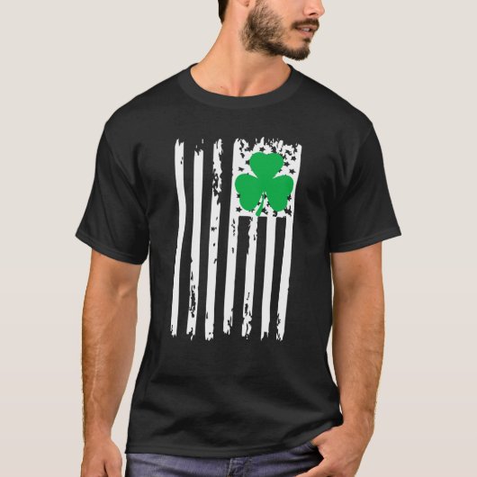 T-shirt Irish American Flag Cool St Patricks Day Celebrati (Devant)
