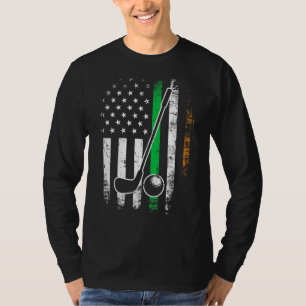 T-shirt Irish American Flag Golf St. Patrick's Day Heritag