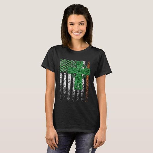 T-shirt Irish American Flag Ireland Flag St Patricks Day C (Devant entier)