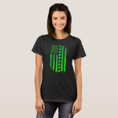T-shirt Irish American flag Shamrock Stripes Cool Ireland  (Devant entier)
