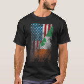 T-shirt Irish American Flag St Patricks Pride Shamrock Ire (Devant)