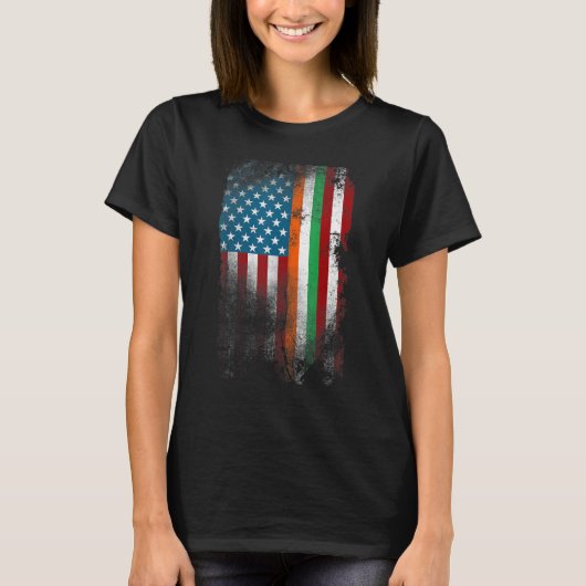 T-shirt Irish American Flag St Patricks Pride Shamrock Ire (Devant)