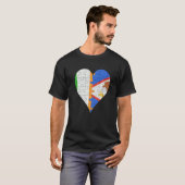 T-shirt Irish American Samoan Flag Heart (Devant entier)
