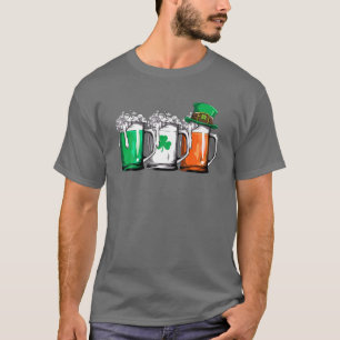 T-shirt Irish Beer Ireland Drapeau St Patrick Day Beer Lov