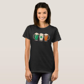 T-shirt Irish Beer Ireland Flag St Patricks Day Shamrock D (Devant entier)