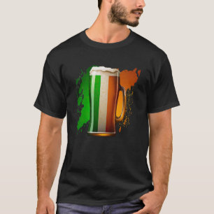 T-shirt Irish Beer Irlande Drapeau Jour de la Saint Patric