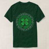 T-shirt Irish Blessing, Celtic Knot & 4-Leaf Clover Luck V (Design devant)