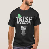 T-shirt Irish Breathalyzer Blow Here St Patrick's Day Drin (Devant)