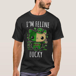 T-shirt Irish Cat Leprechaun Je suis Feline Lucky St patri