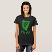 T-shirt Irish Celtic Harp Medieval Emblem of Ireland (Devant entier)