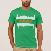 T-shirt Irish Chicago Skyline Flag St Patrick's Day (Devant)