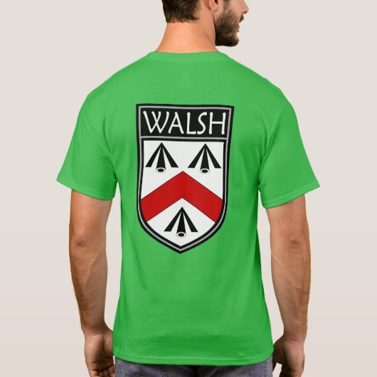 T-shirt Irish Clan Crest - Walsh (Dos)