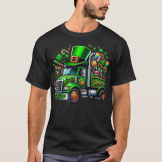 T-shirt Irish Construction Truck Crane Toddler Boys St Pat