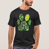 T-shirt Irish Cute Dog Paw C St Patrick's Day Lucky Shamro (Devant)