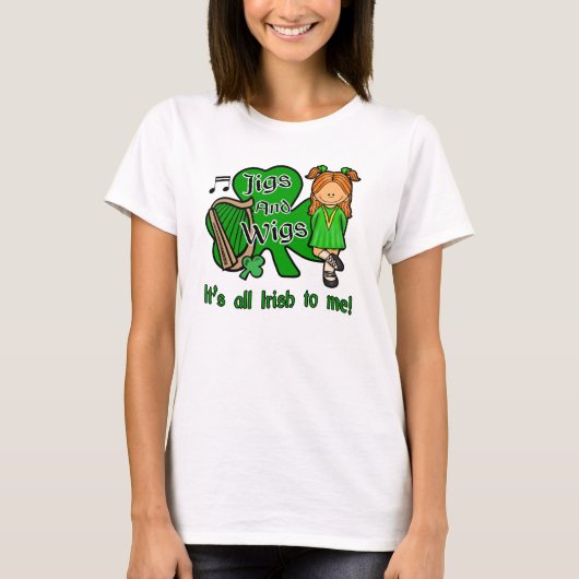 T-shirt Irish Dancing, jigs et Wigs (Devant)