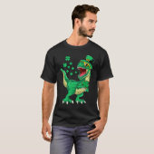 T-shirt Irish Dinosaur T rex Happy St Patrick's Day Toddle (Devant entier)