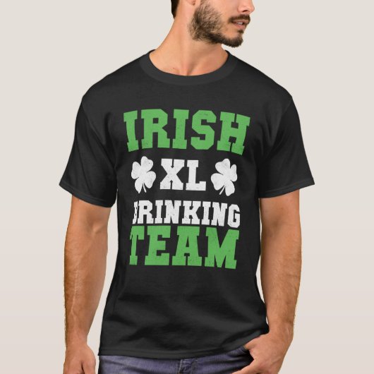 T-shirt Irish Drinking Team Baseball St Patricks Day (Devant)