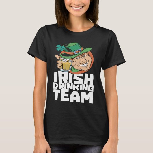 T-shirt Irish Drinking Team St Patricks Day Ireland Leprec (Devant)