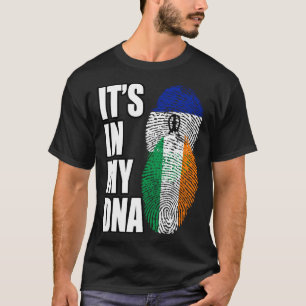 T-shirt Irish Et Basotho Mélangent Le Drapeau Du Patrimoin