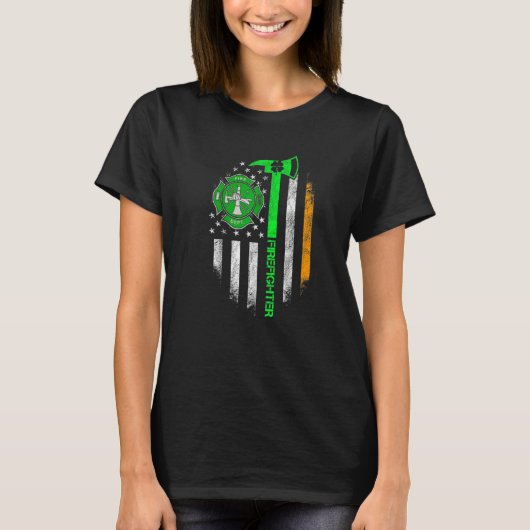 T-shirt Irish Firefighter St Patricks Day Shirt Fireman Pr (Devant)
