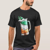 T-shirt Irish Flag Coloured Glass Of Beer On St Patricks D (Devant)