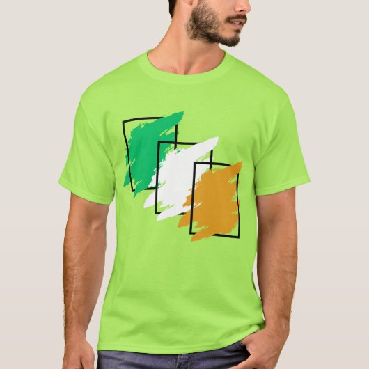 T-shirt Irish Flag Design (Devant)