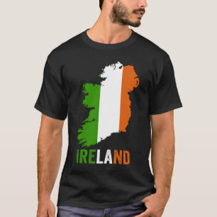 T-shirt Irish Flag I love Ireland Pride Map Hommes Femmes 