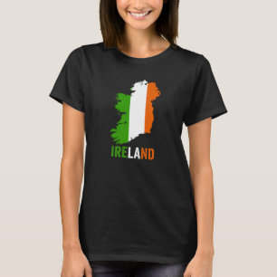 T-shirt Irish Flag I love Ireland Pride Map Hommes Femmes 
