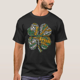 T-shirt Irish Four Leaf Clover Shamrock Tee St.Patrick's D