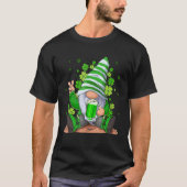 T-shirt Irish Gnome Boire Bière Lucky Shamrock Gnome St Pa (Devant)